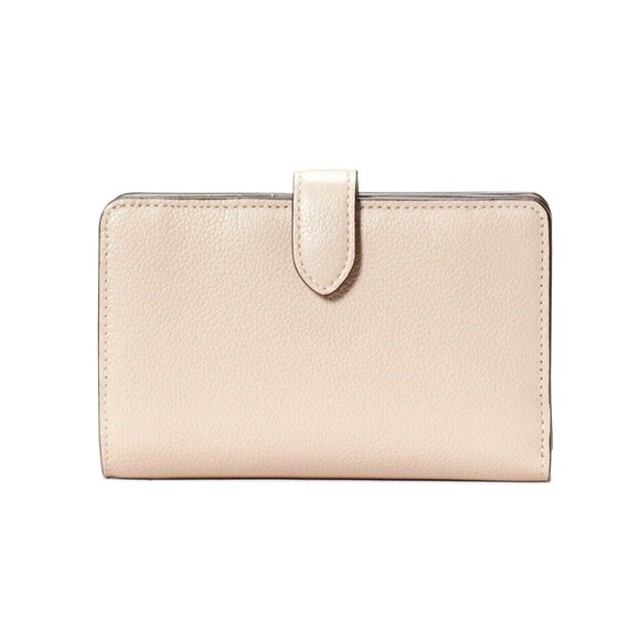 New Kate Spade Elsie Medium Compact Bifold Wallet Leather Warm Beige - Picture 2 of 3